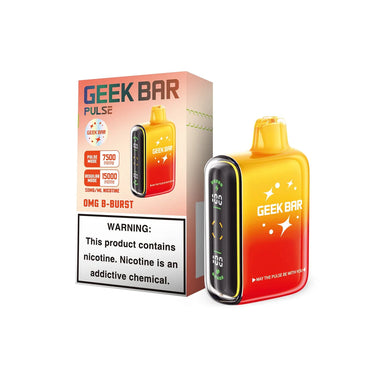 OMG B Burst Geek Bar Pulse 15000 Disposable Vape Packaging 