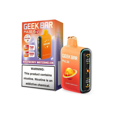 Raspberry Watermelon Geek Bar Pulse 15000 Disposable Vape Packaging 