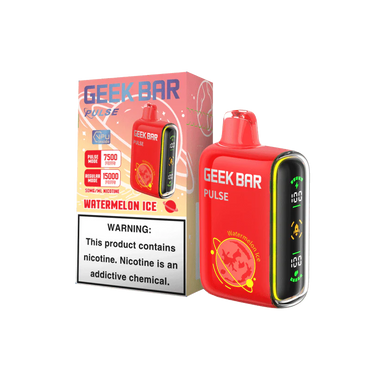 Watermelon Ice Geek Bar Pulse 15000 Disposable Vape packaging