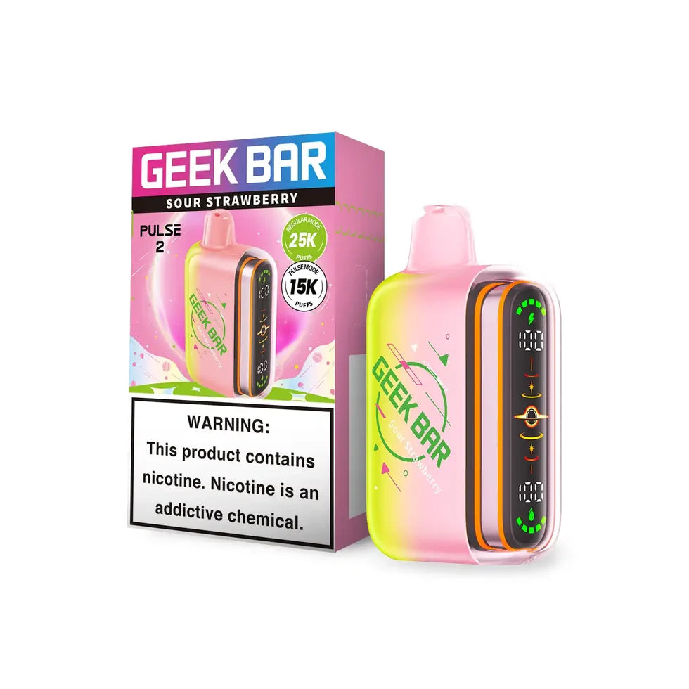 Sour strawberry Disposable Vape - Geek Bar Pulse 2 25K