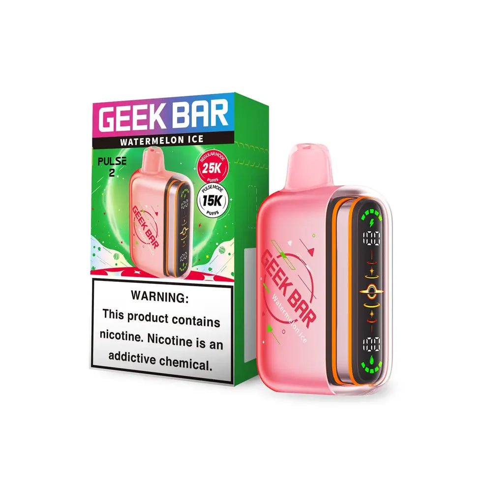 Watermelon Ice Disposable Vape - Geek Bar Pulse 2 25K