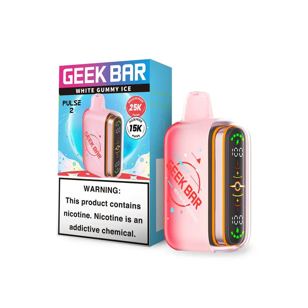 White Gummy Ice Disposable Vape - Geek Bar Pulse 2 25K