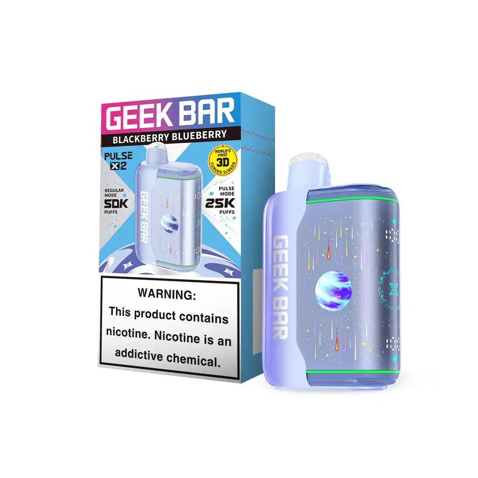 Blackberry Blueberry - Geek Bar Pulse X 2 50K disposable vape packaging 