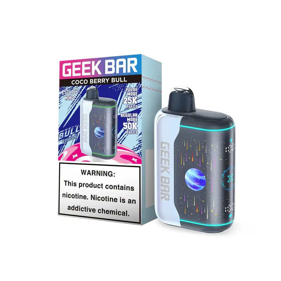 Coco Berry Bxll - Geek Bar Pulse X 2 50K disposable vape packaging 