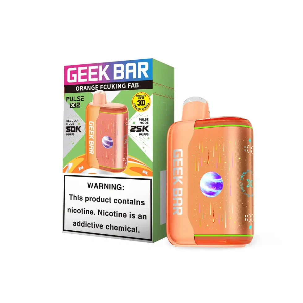 Orange Fcuking Fab Disposable Vape - Geek Bar Pulse X 2 50K