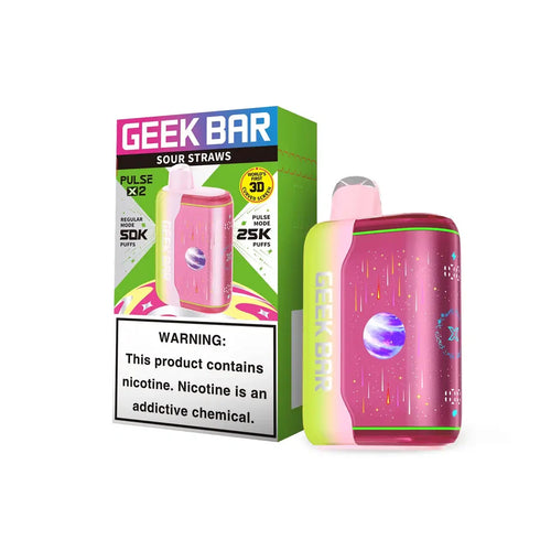 Sour Straws - Geek Bar Pulse X 2 50K | Online Vape Shop