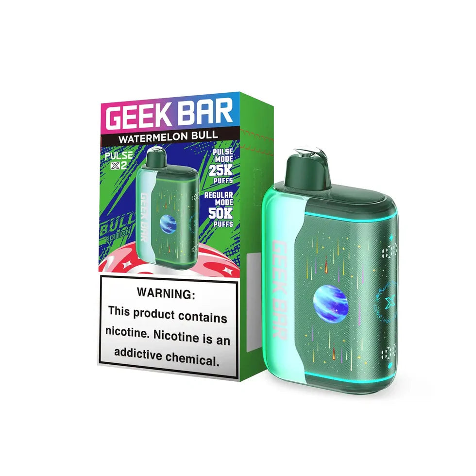 Watermelon Bxll - Geek Bar Pulse X 2 50K disposable vape packaging 