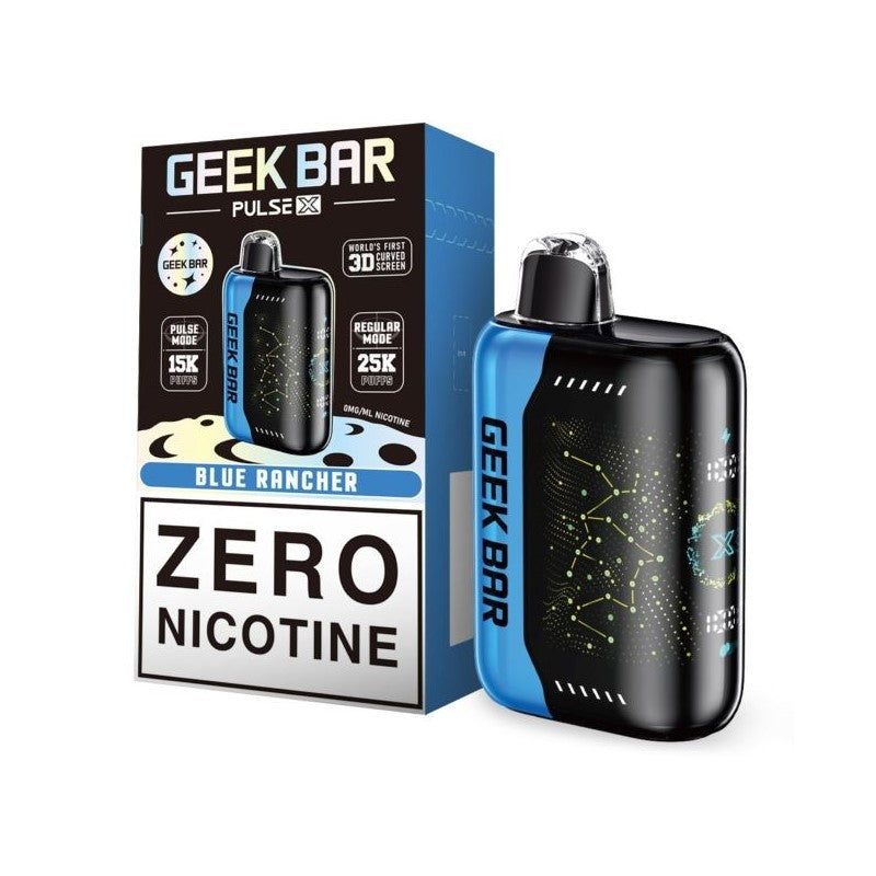 geek bar blue razz ice zero nicotine Blue Rancher Zero Nic - Geek Bar Pulse X 25000