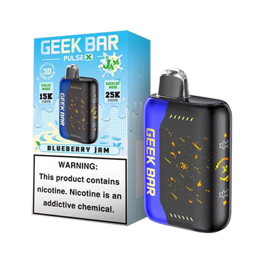 Blueberry Jam Geek Bar Pulse X 25000 Disposable Vape Packaging 