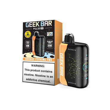 Orange Fcuking Fab Geek Bar Pulse X 25000 Disposable Vape Packaging 