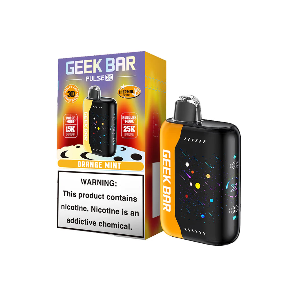 Orange Mint Geek Bar Pulse X 25000 Disposable Vape Packaging 