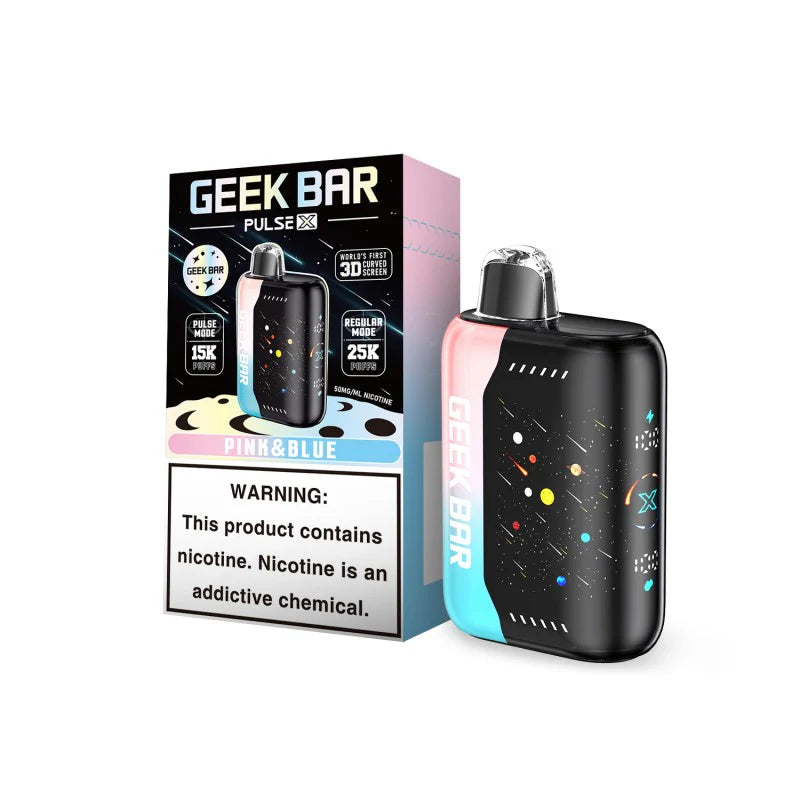 Blue Razz Ice Geek Bar X Pink & Blue - Geek Bar Pulse X 25000