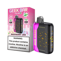 Raspberry Jam Geek Bar Pulse X 25000 Disposable Vape Packaging 