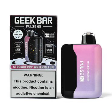 Geek Bar Pulse X 25000 Strawberry Watermelon Disposable Vape - Black Coral
