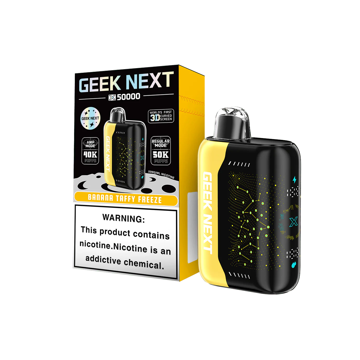 Banana Taffy Freeze Disposable Vape - Geek Next X 50000