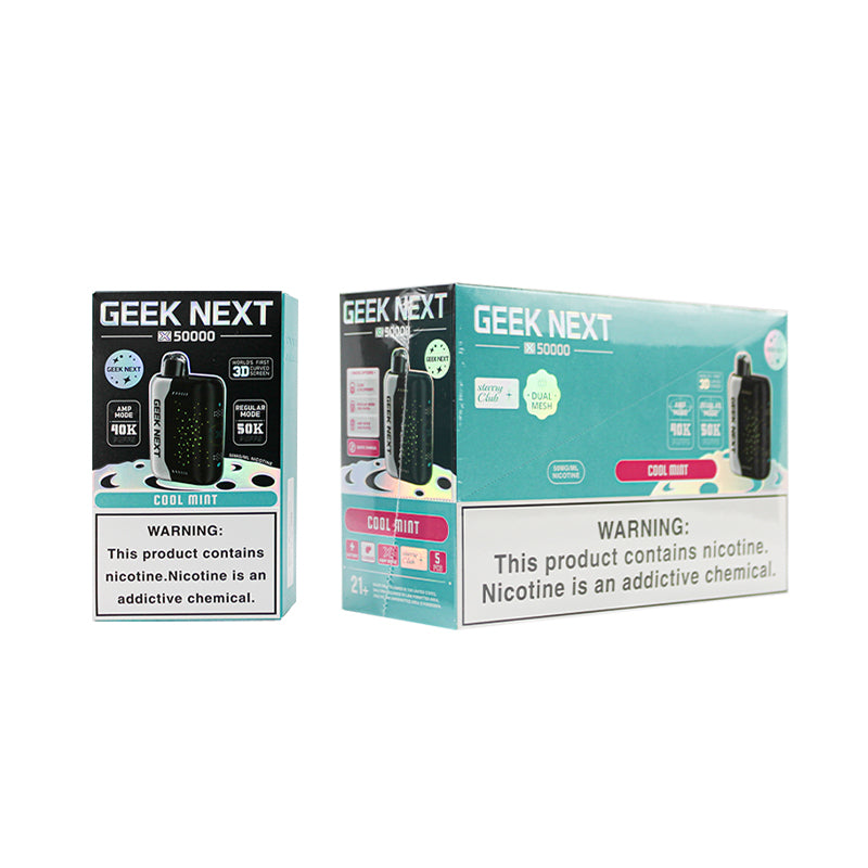 Cool Mint Geek Next X 50000 disposable vape packaging