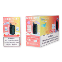 Peach Perfect Slush Geek Next X 50000 Disposable Vape Packaging