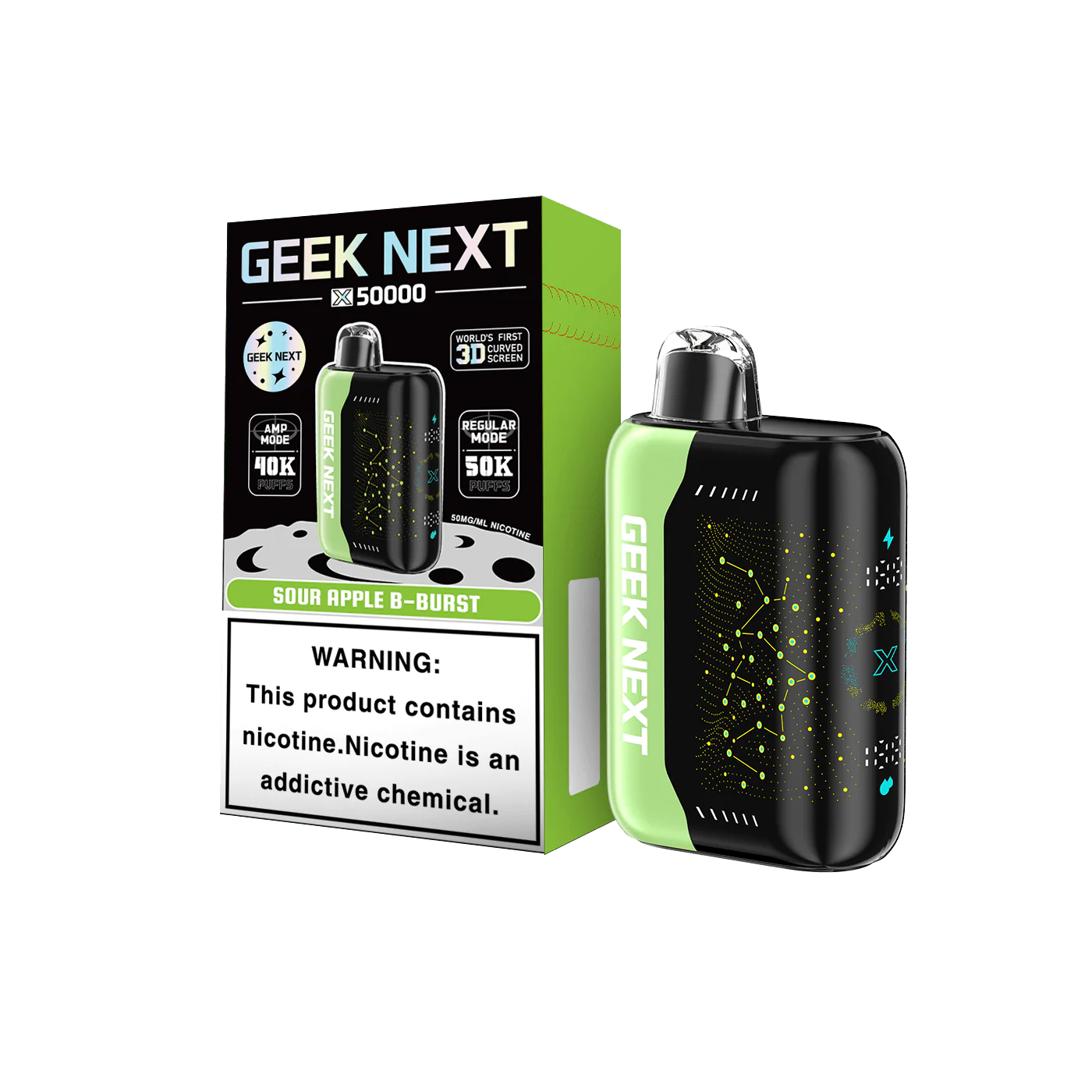 Sour Apple B-Burst Disposable Vape - Geek Next X 50000