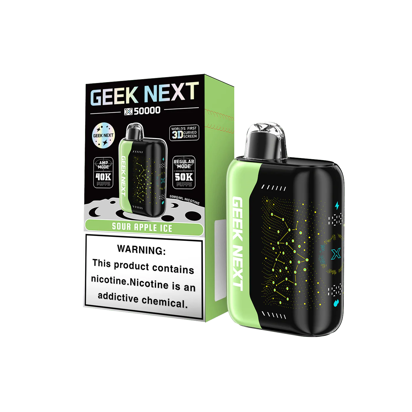Sour Apple Ice Dispoable Vape - Geek Next X 50000