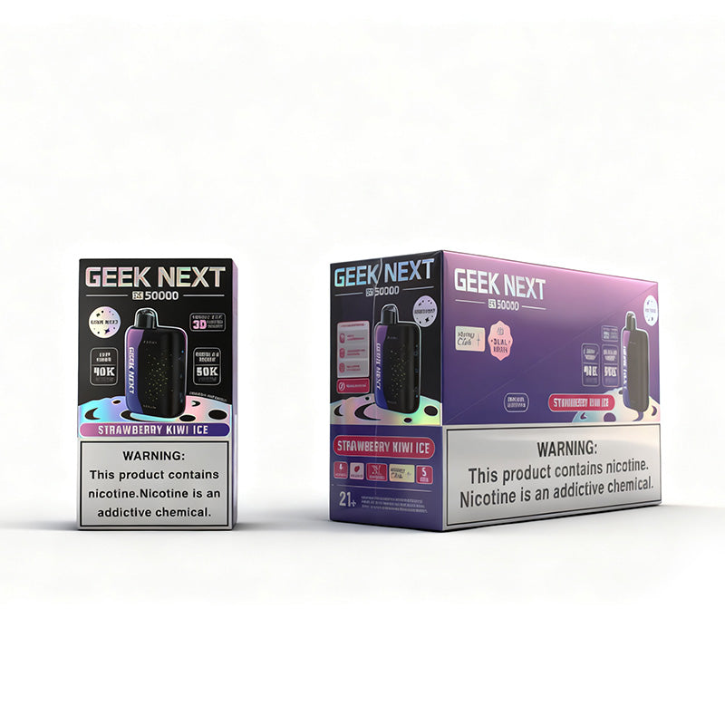 Strawberry Kiwi Ice Geek Next X 50000 disposable vape packaging