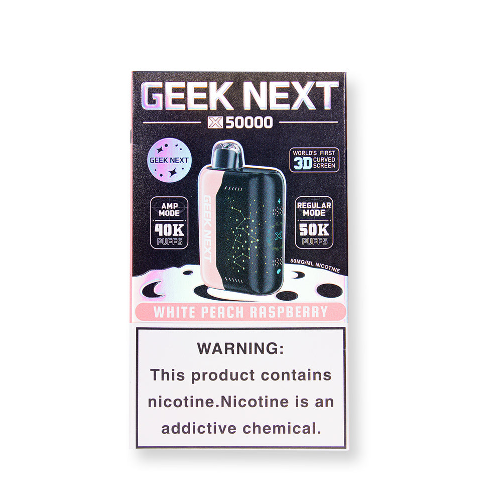 White Peach Raspberry Disposable Vape - Geek Next X 50000