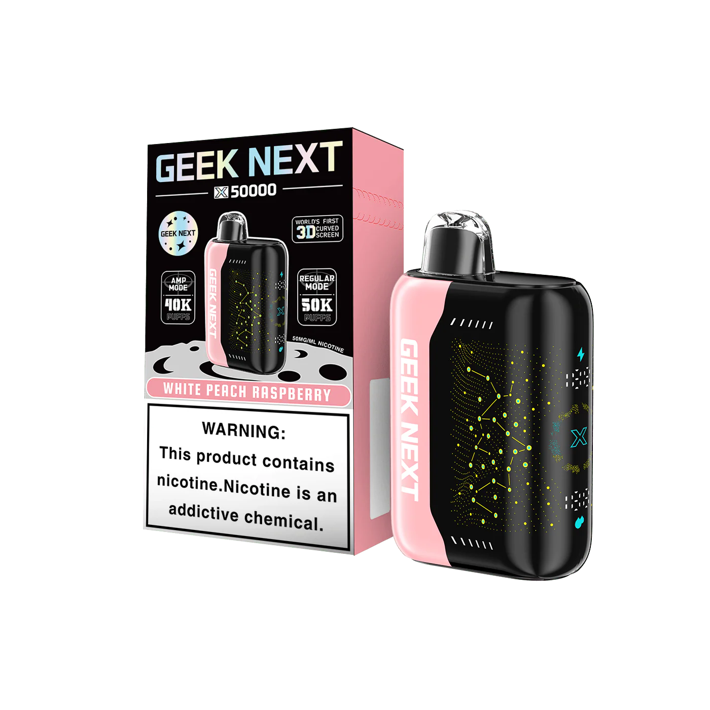 White Peach Raspberry Disposable Vape - Geek Next X 50000