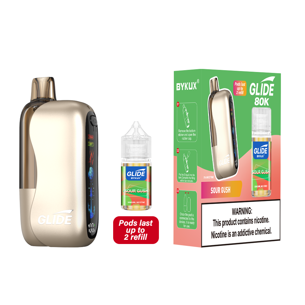 Sour Gush Glide 80K Kit disposable vape packaging 
