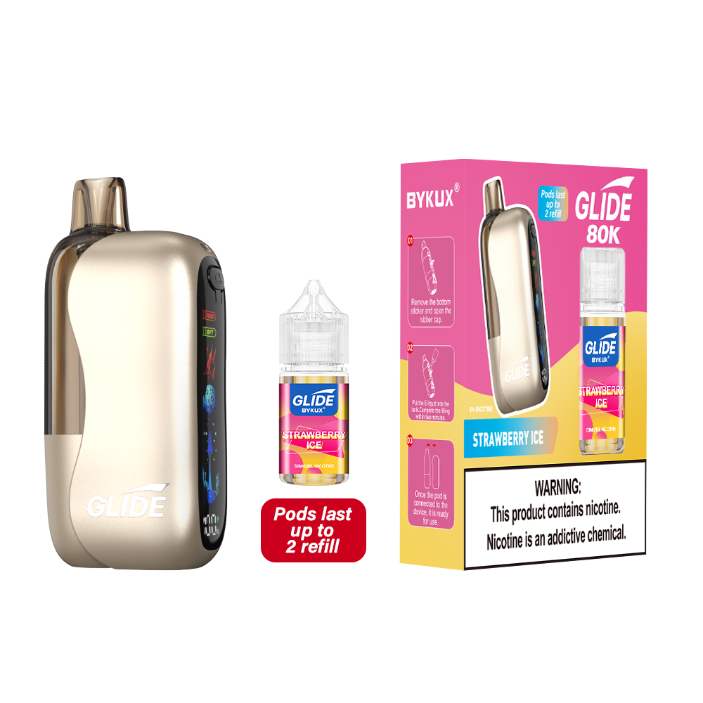 Strawberry Ice Glide 80K Kit disposable vape packaging 