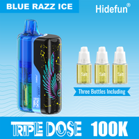 Blue Razz Ice Hidefun Triple Dose 100K Kit disposable vape