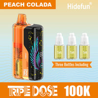 Peach Colada Hidefun Triple Dose 100K Kit Disposable Vape