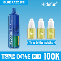 Blue Razz Ice Hidefun Triple Dose 100K Pod Disposable Vape
