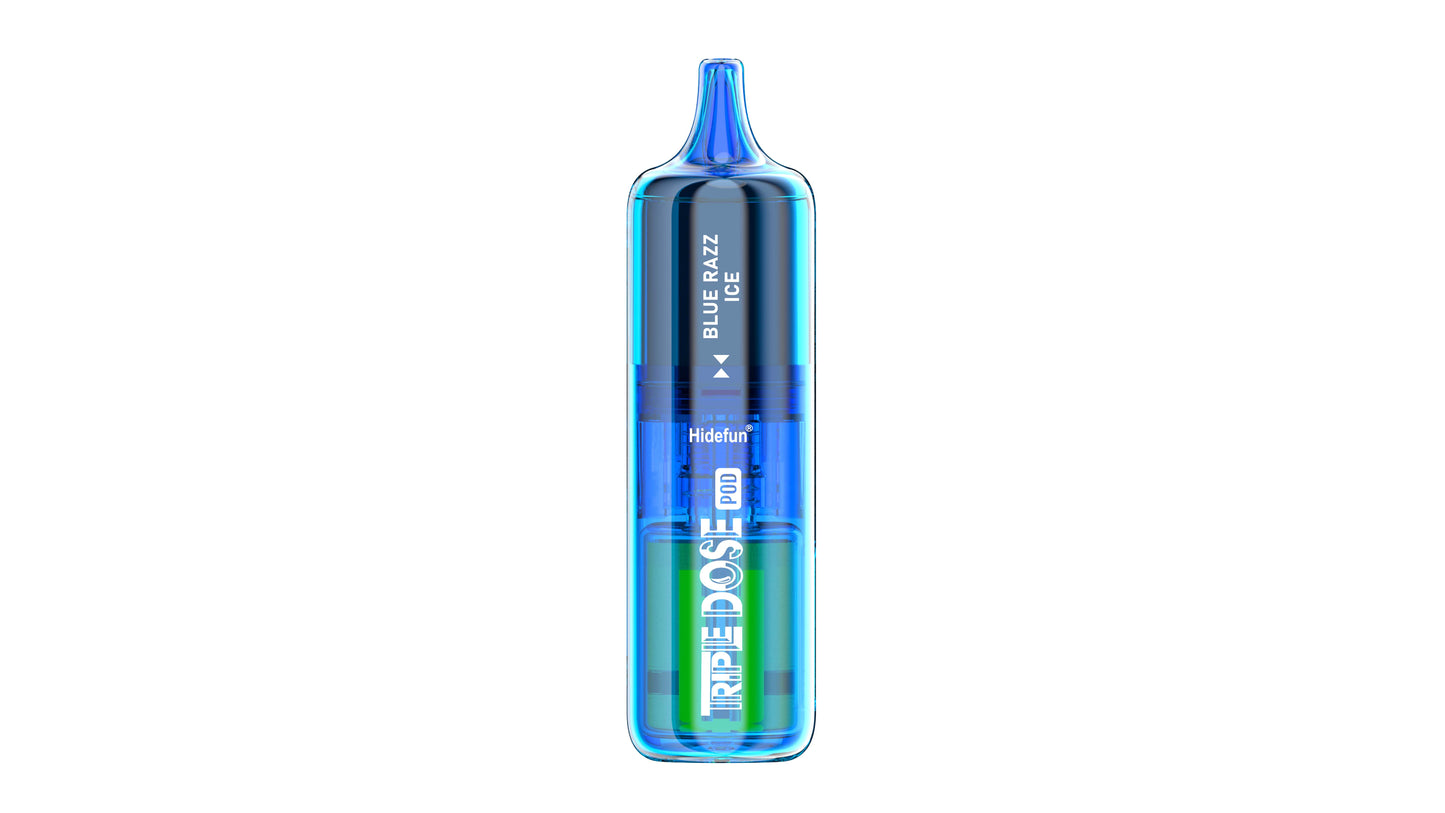 Blue Razz Ice Disposable Vape - Hidefun Triple Dose 100K Pod