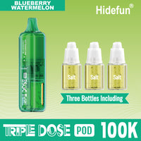 Blueberry Watermelon Hidefun Triple Dose 100K Pod Disposable Vape