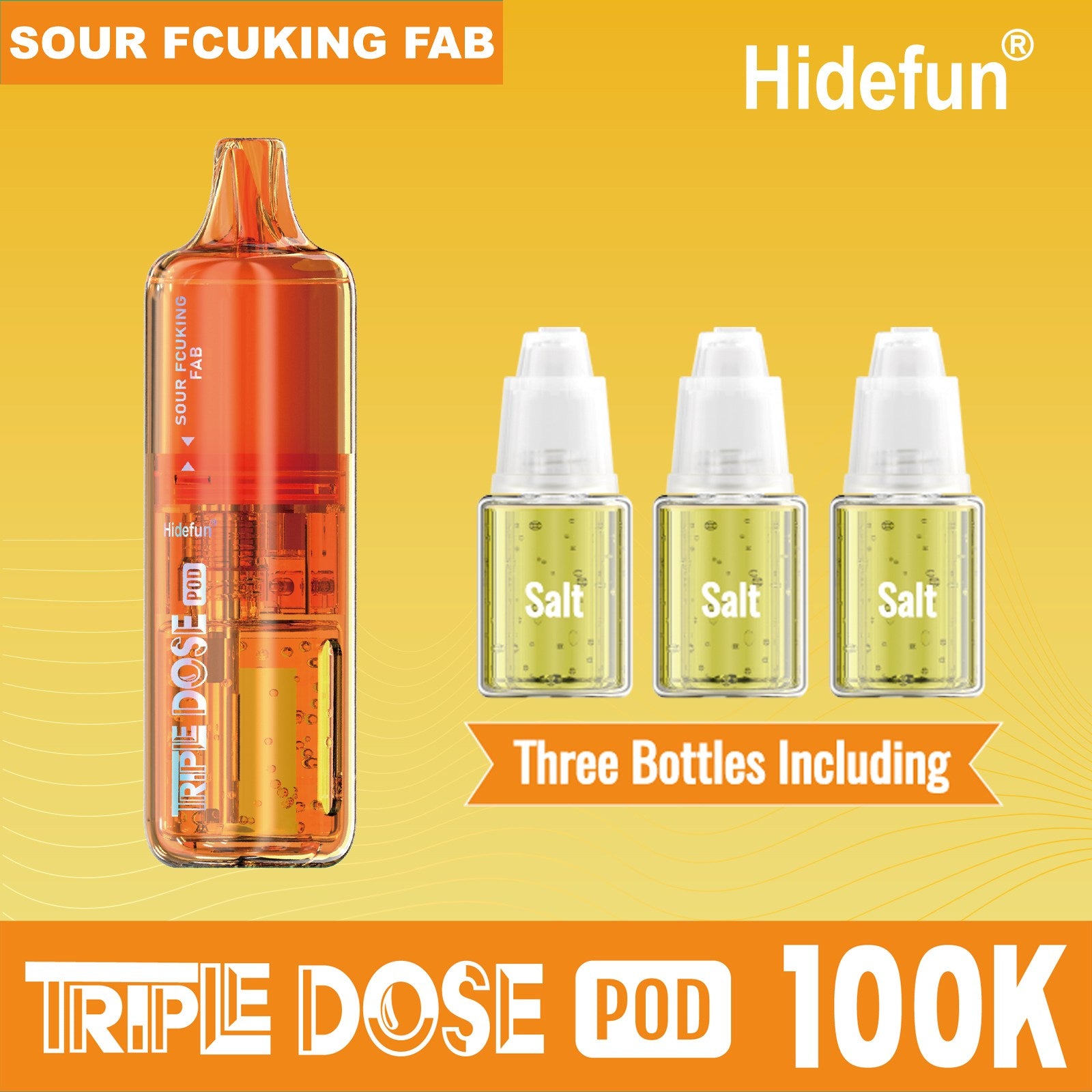 Sour Fcuking Fab Hidefun Triple Dose 100K Pod Disposable Vape