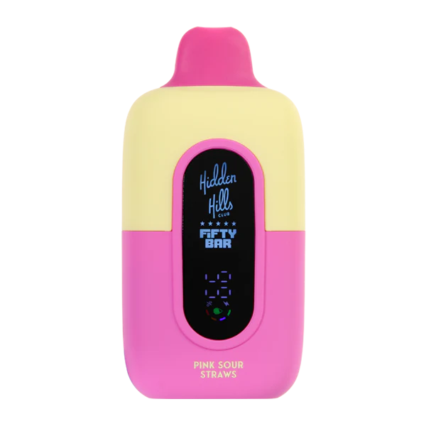 Pink Sour Straws Hidden Hills x Fifty Bar 20K - Black Coral