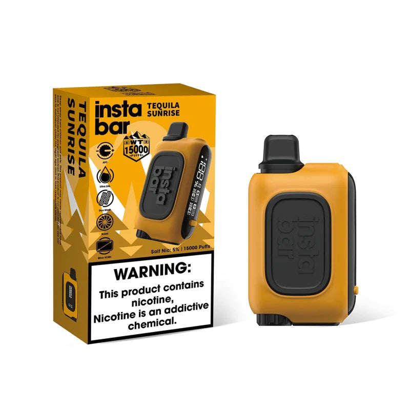 Tequila Sunrise InstaBar WT15000 disposable vape packaging 