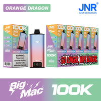 Orange Dragon JNR Big Mac 100K disposable vape packaging