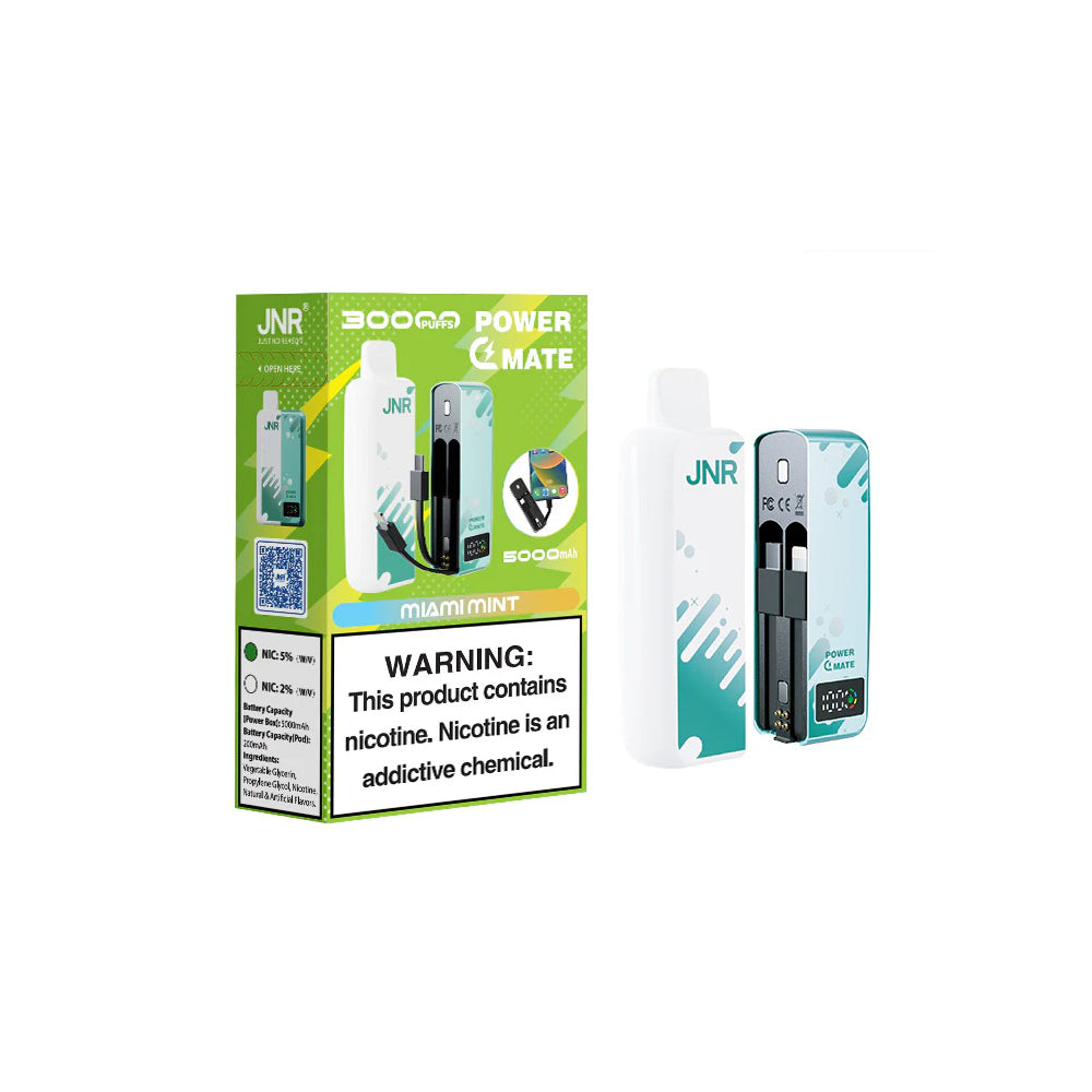 Miami Mint JNR Power Mate 30K Kit disposable vape packaging 