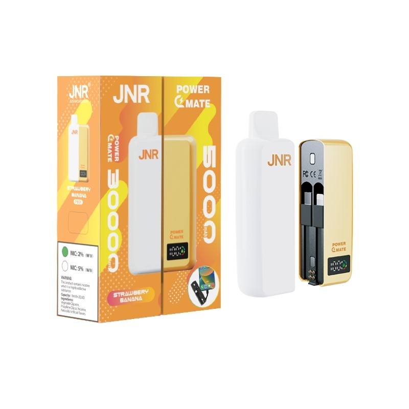 Strawberry Banana JNR Power Mate 30K Kit disposable vape packaging 