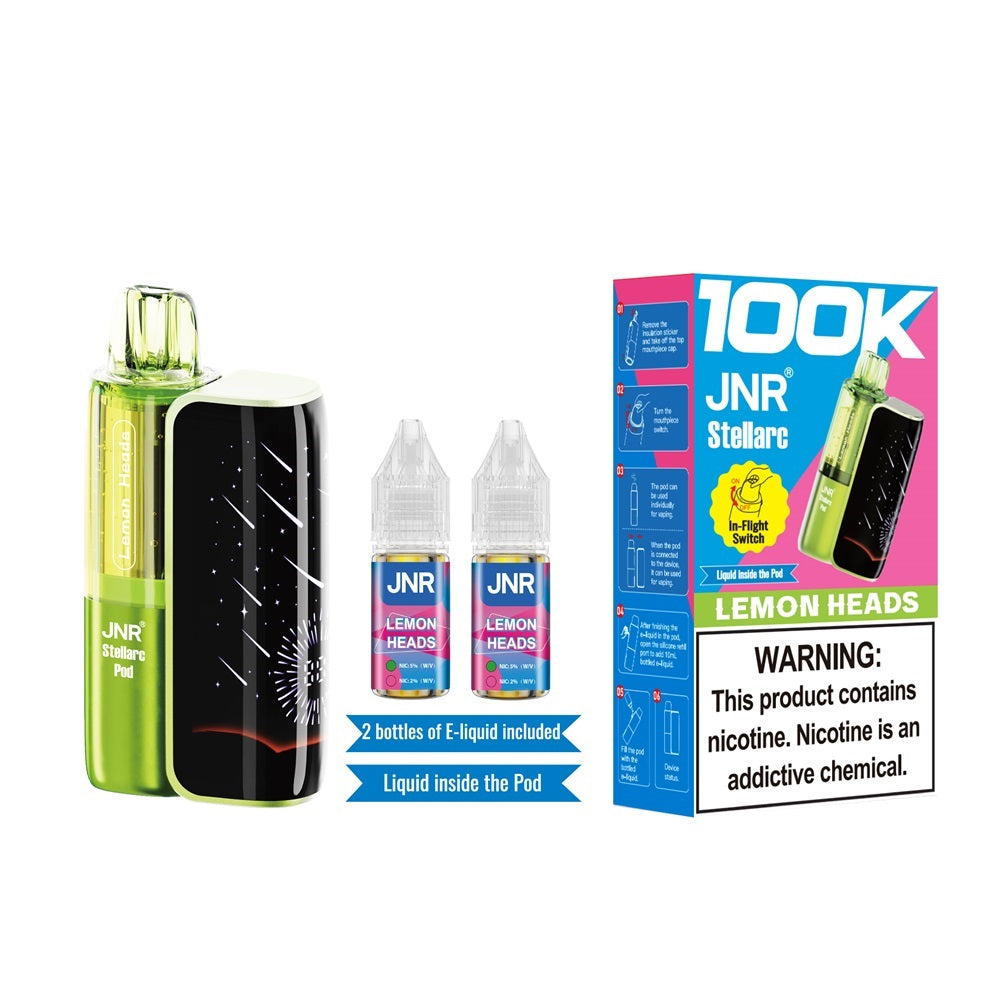Lemon Heads JNR Stellarc 100K Kit disposable vape packaging 