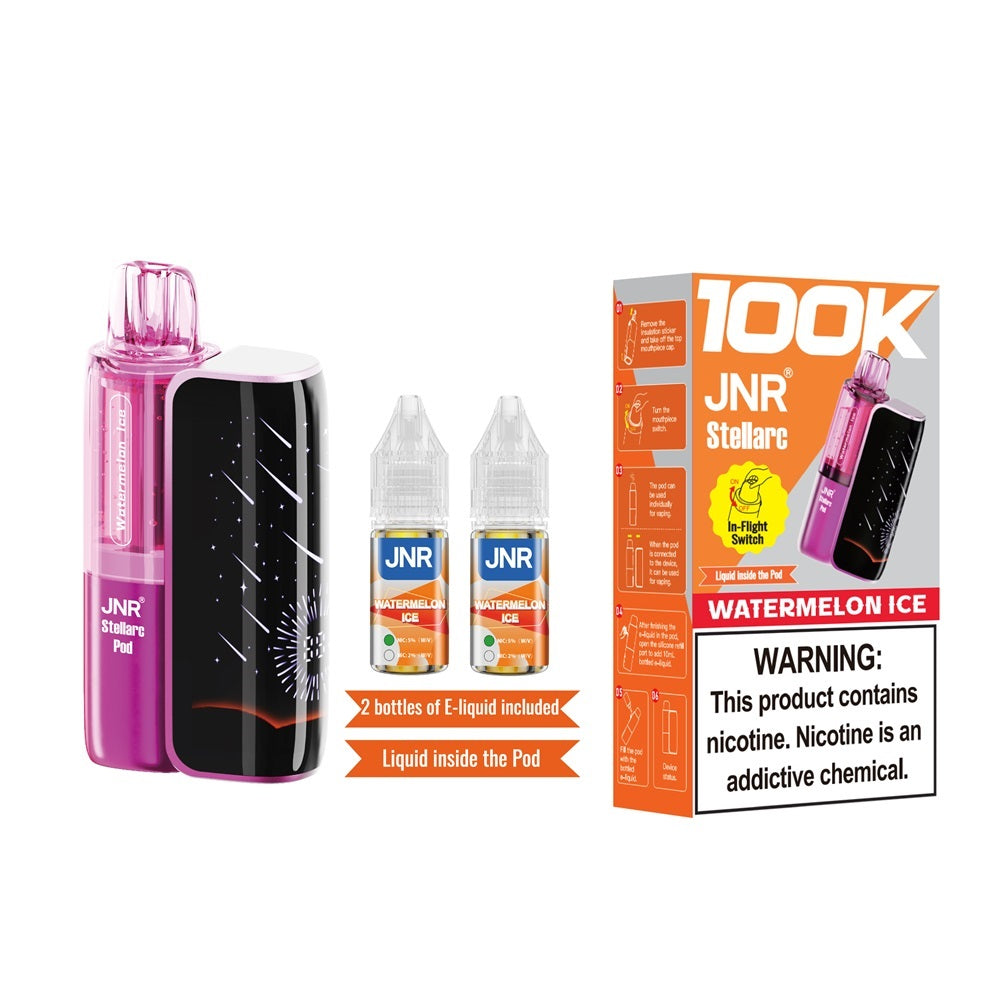 Watermelon Ice JNR Stellarc 100K Kit  disposable vape packaging 