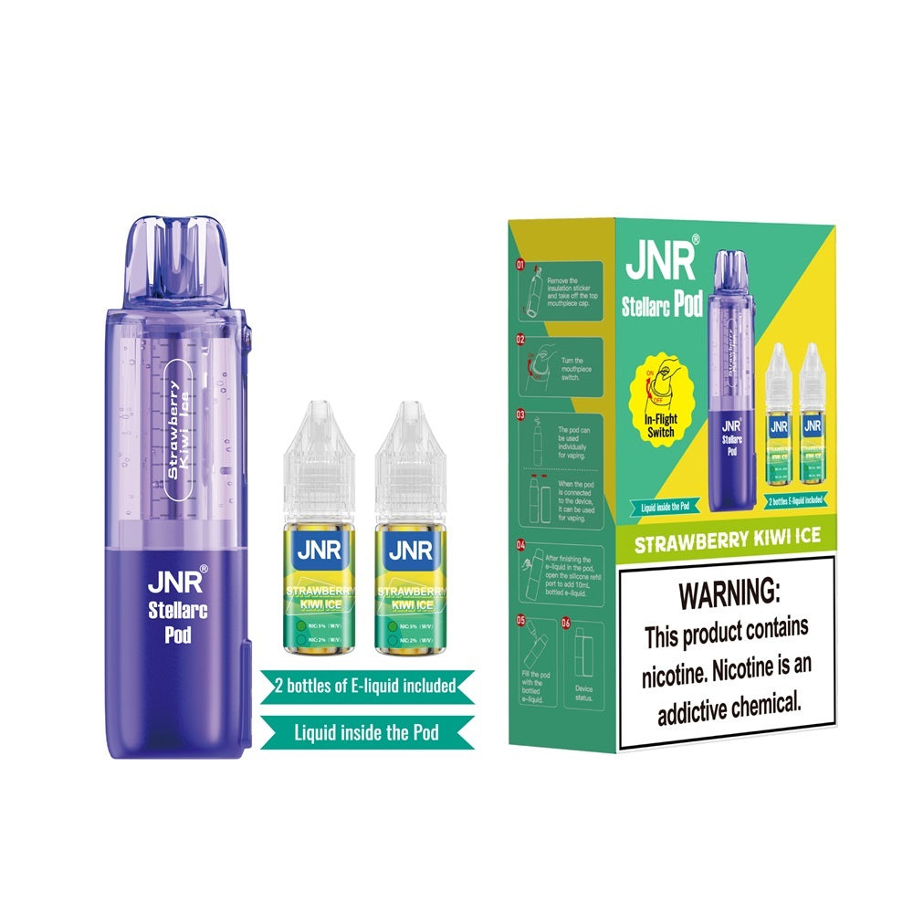 Strawberry Kiwi Ice JNR Stellarc 100K Pod disposable vape pakaging 