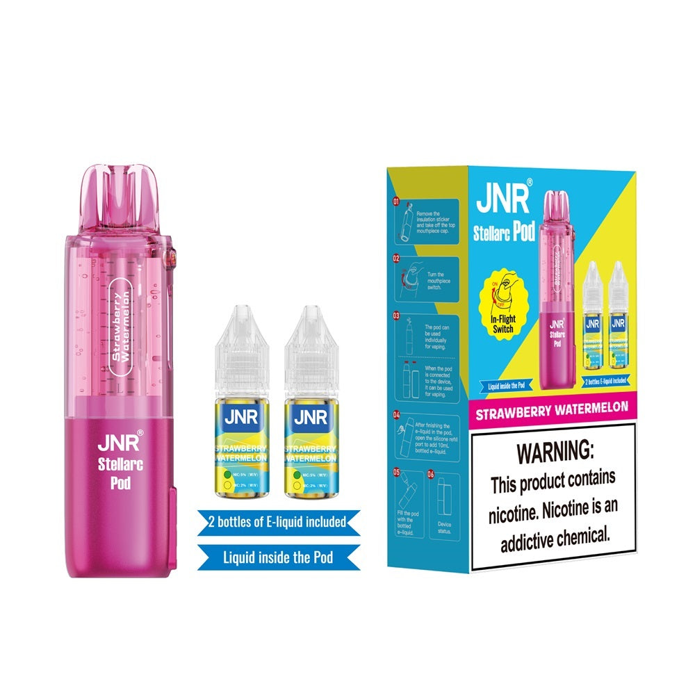 JNR Stellarc 100K Pod Strawberry Watermelon disposable vape packaging 