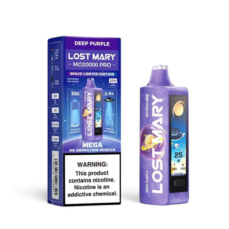 Deep Purple Lost Mary MO20000 Pro  disposable vape packaging 