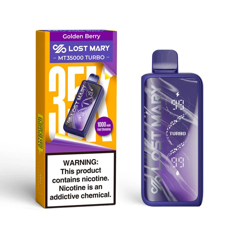 Golden Berry Lost Mary MT35000 Turbo Disposable Vape Packaging