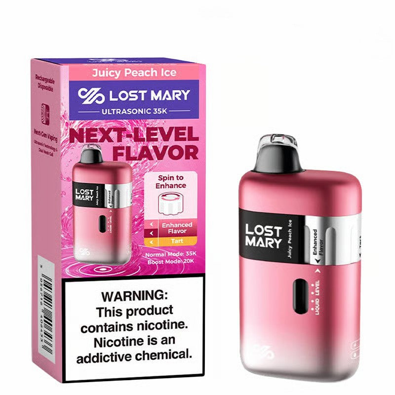 Juice Peach Ice - Lost Mary Ultrasonic 35K Disposable Vape