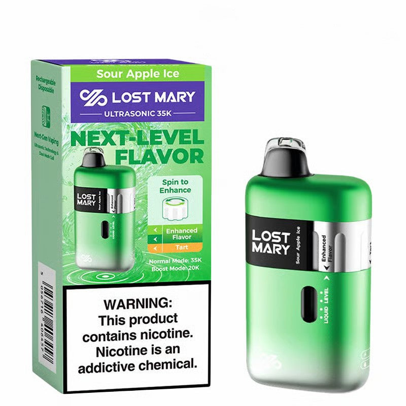 Sour Apple Ice - Lost Mary Ultrasonic 35K Disposable Vape