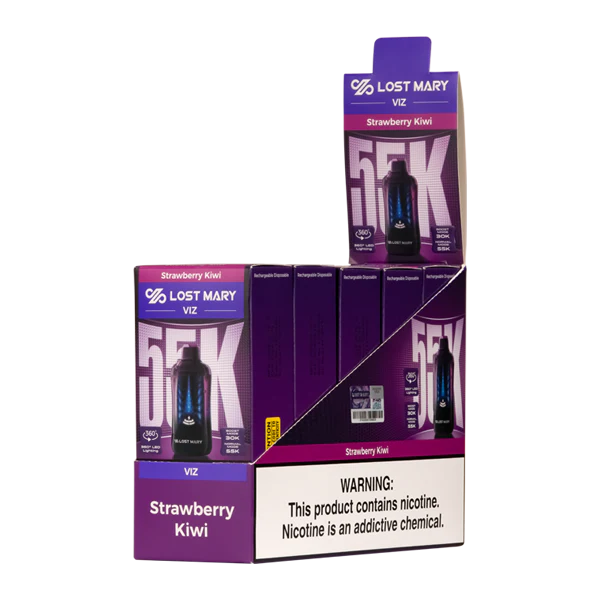Strawberry Kiwi Lost Mary Viz 55K Disposable Vape Packaging