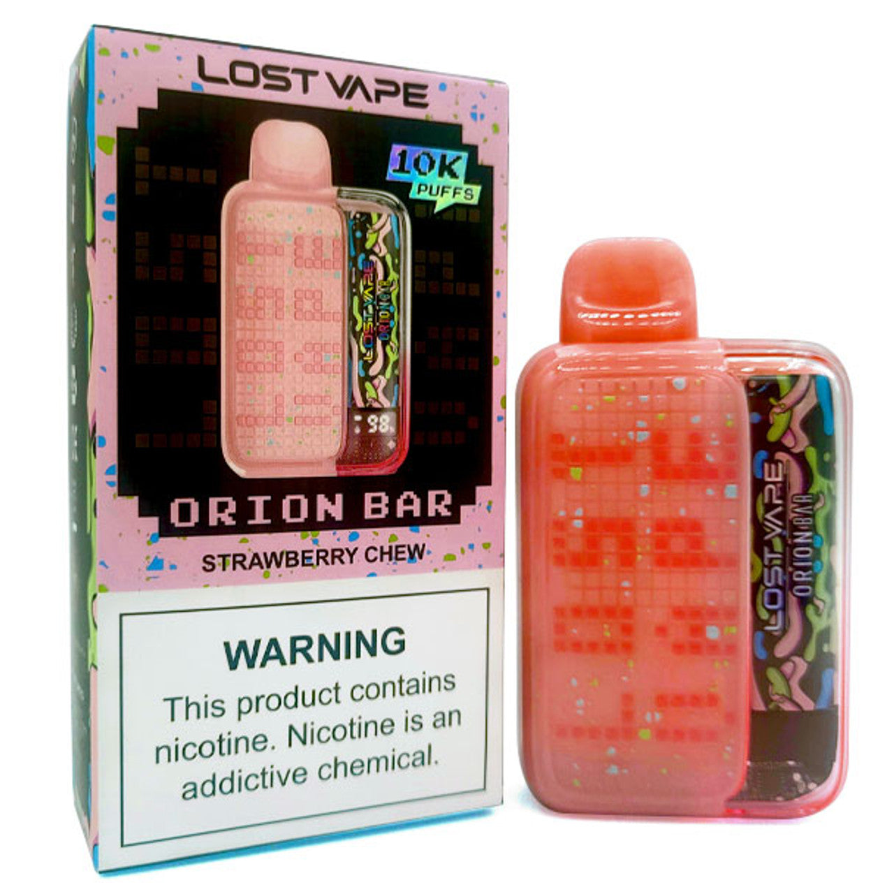 Strawberry Chew Lost Vape Orion Bar 10000 disposable vape packaging