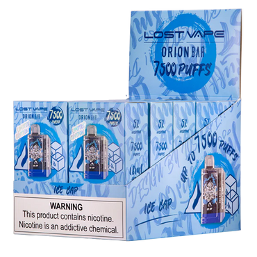 Ice Cap Lost Vape Orion Bar 7500 disposable vape packaging 